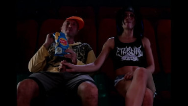 Public Handjob in the Movie Theatre