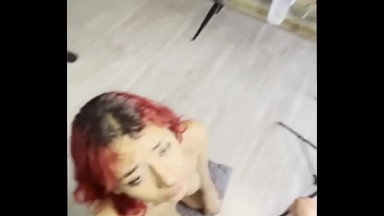 Waiting for her cum facial