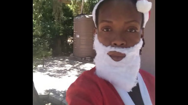Black Ebony Merry :Xmas to you all! video message