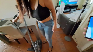 Latina Maid Signs Contract to Fuck 1 Minute Every Hour Until Her Boss Cums