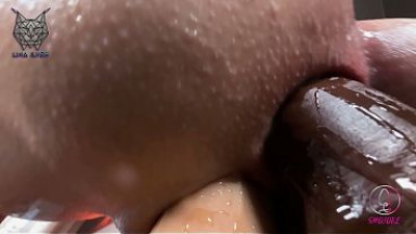 Lovely doublepenetration closeup