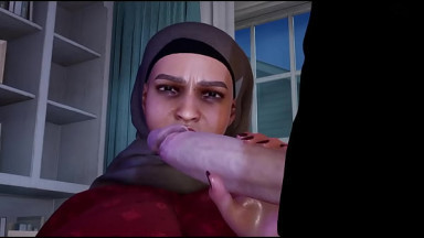 Muslim arab hijab big tits and ass Aisha anal fucked and covered of cum