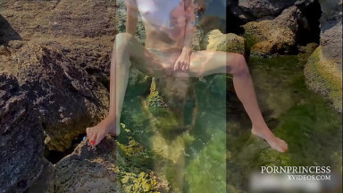 Outdoor PUBLIC SEX on the Beach - Amateur Couple