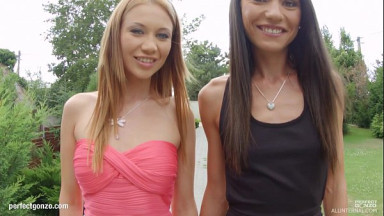 Lindsey Olsen and Nataly Gold in hot creampie threesome scene All internal