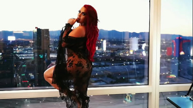 POV Curvy Busty Model Strip Tease