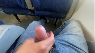 ACCIDENTAL SEX ON PUBLIC TRAIN - HANDJOB AND CUMSHOT WITH AMATEUR MILF