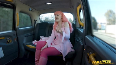 Fake Taxi - Pink haired wonder fucker gets her pussy CREAMPIED