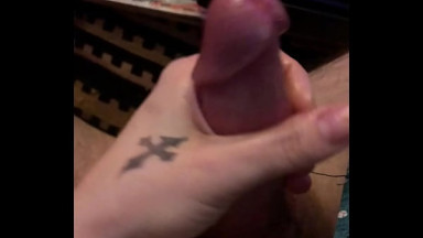 Handjob close up precum smiles