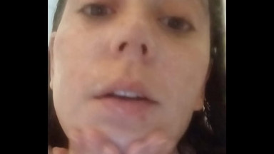 Brunette I'm shower