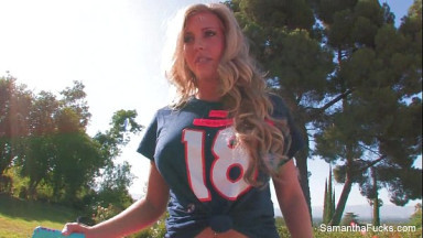 Samantha Saint Football Fun