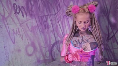 Solo Goth Punk DP Masturbation - Thick Toys and Ass to Mouth