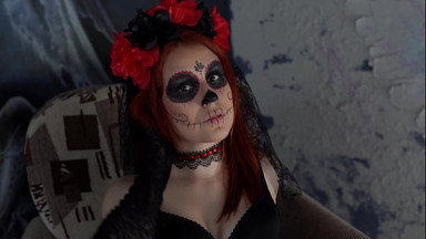 Haloween bride hard gangbang anal fuck