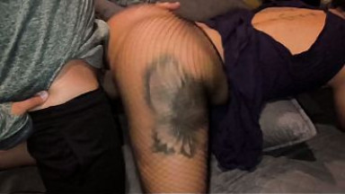 Intense Doggy Style: Fishnet Stockings and Slutty Moans