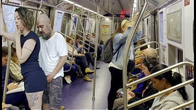 Passenger has her panties removed on the subway and is ejaculated upon.