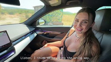 My girlfriend's friend seduced me right on the way home. I couldn't help but fuck her.