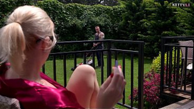 Caught with the Gardener &ndash; Husband Joins for Double Anal & Facial