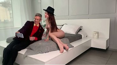 Girl in red stockings