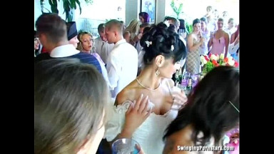 Wedding whores are fucking in public