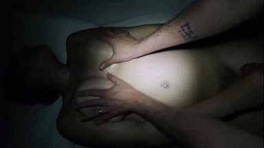 POV Massaging Her Body and Cumming on Her Bush